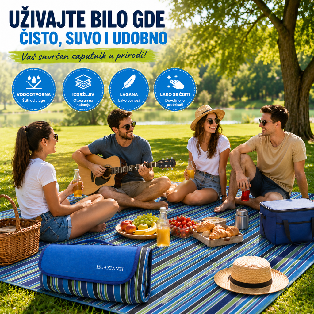 Vodootporna prostirka za piknik