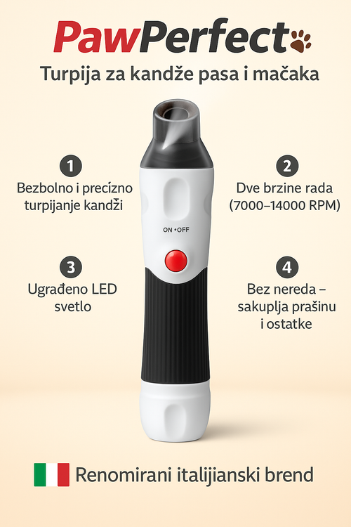 Električna turpija za nokte za ljubimce – Bezbedno skraćivanje noktiju kod kuće