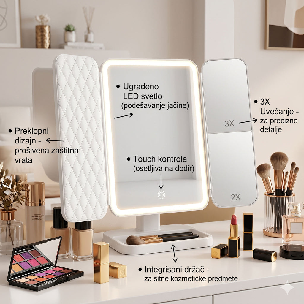 Ogledalo sa LED svetlom – savršen pogled na svaki detalj
