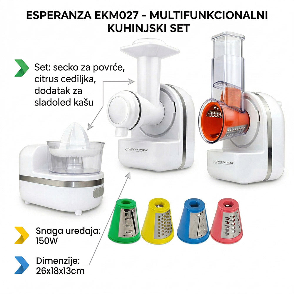 Multifunkcionalni secko Esperanza EKM027 – 3u1 kuhinjski pomoćnik