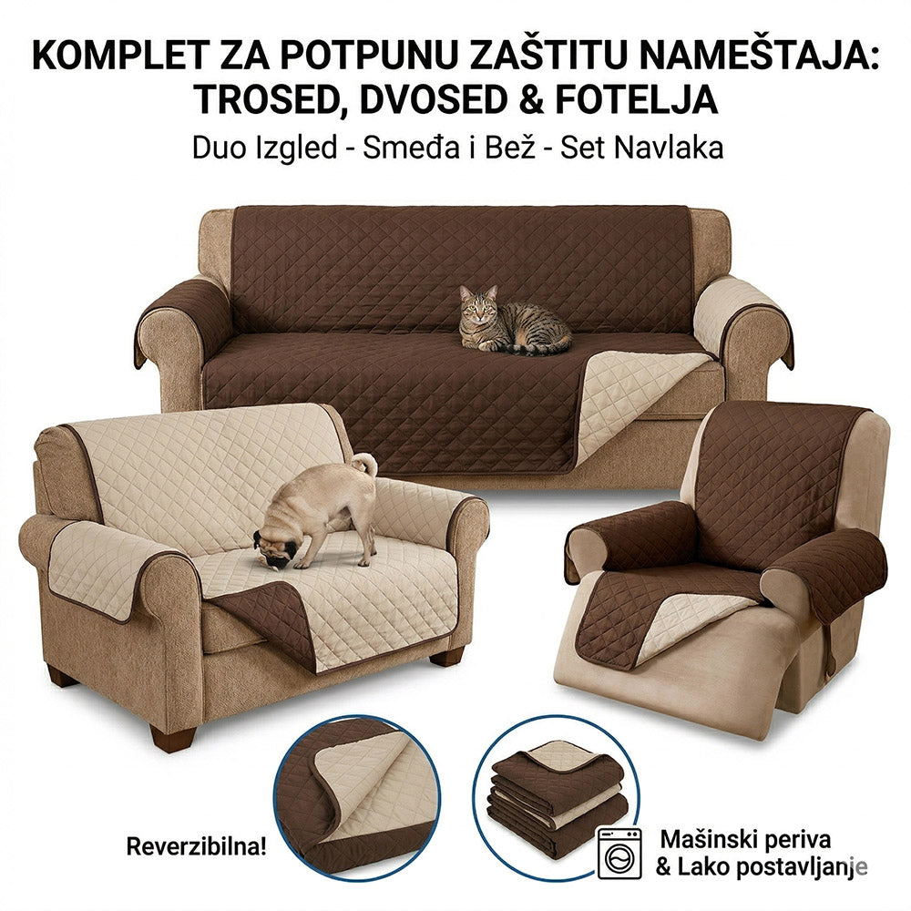 Duo set zaštite za nameštaj i auto – bez dlaka, mrlja i nereda od ljubimaca