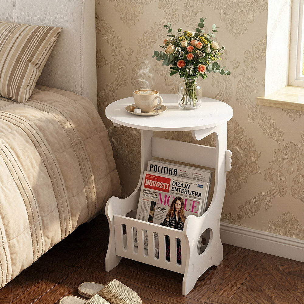 2u1 mini stočić sa dodatkom za odlaganje – stil i funkcionalnost u jednom