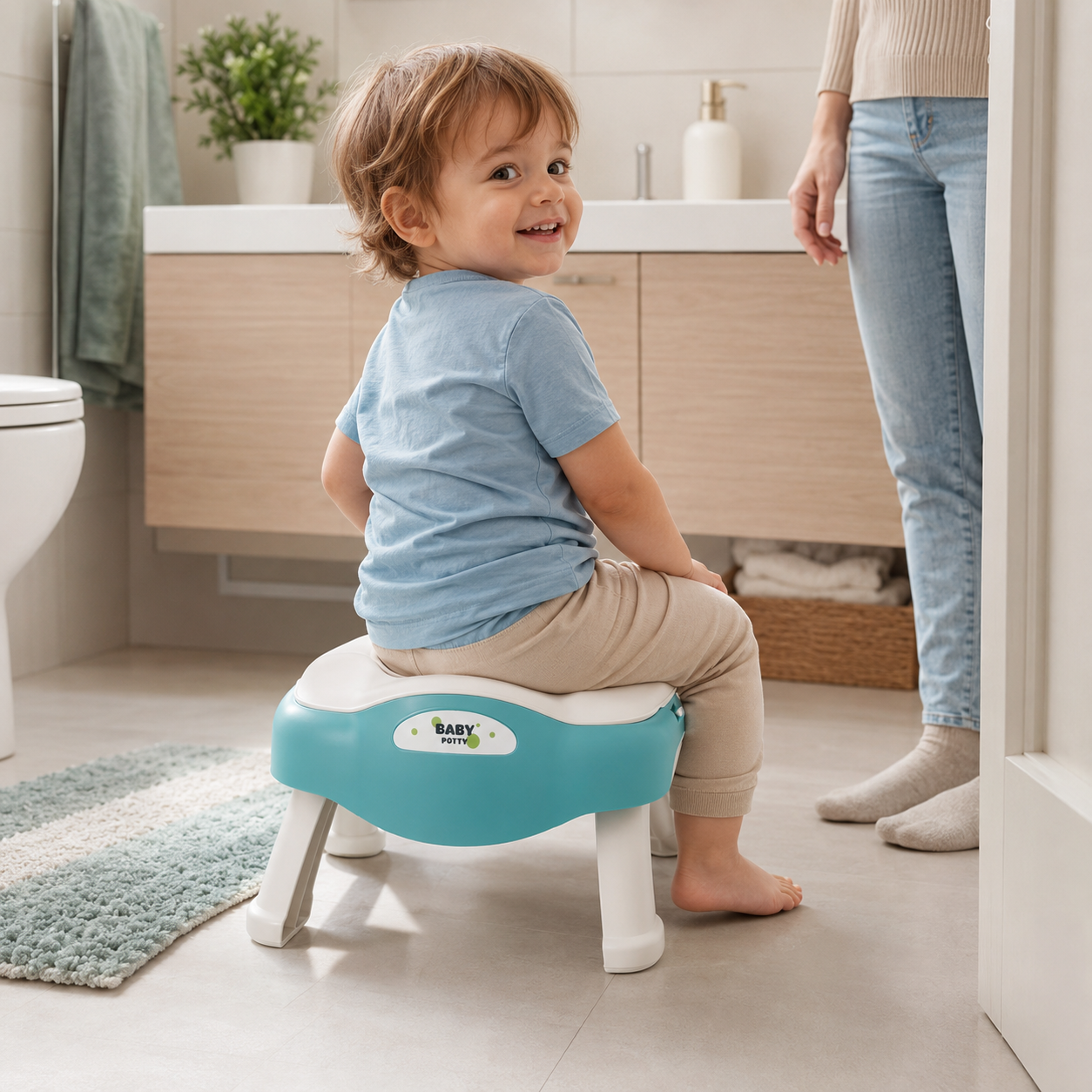 BABY POTTY 3 U 1 – PRENOSIVA NOŠA, ADAPTER I STEPENIK ZA DECU