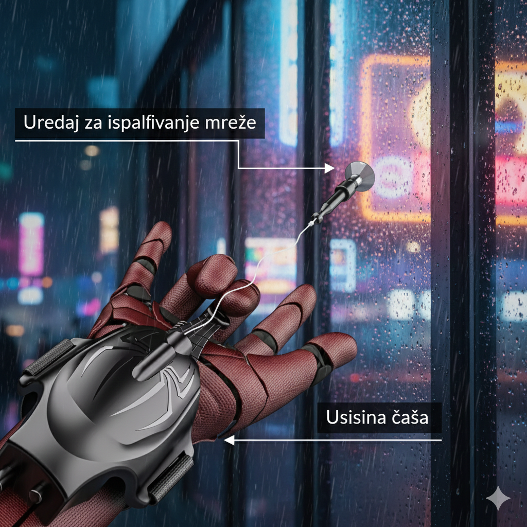 Spider Launcher rukavica – akciona igračka sa izbacivanjem „paučine“