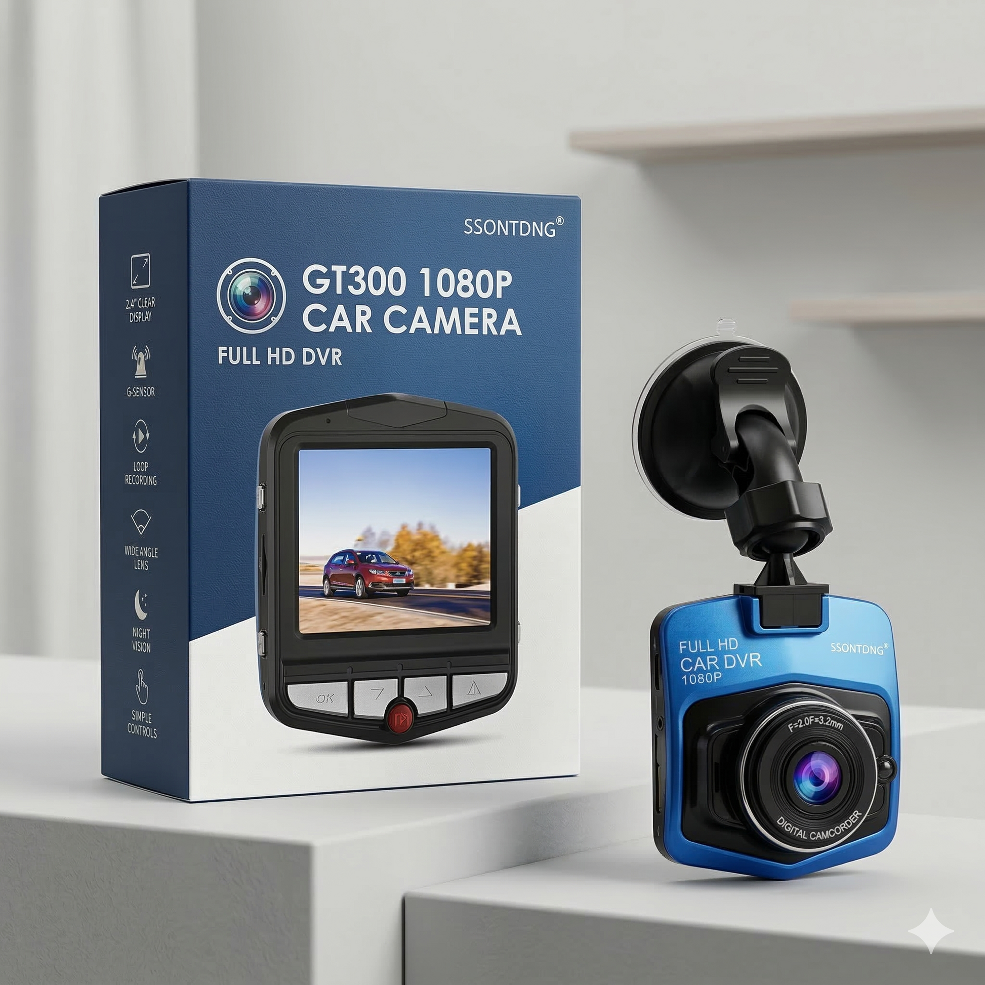 GT300 auto kamera za sigurniju vožnju i jasne snimke puta