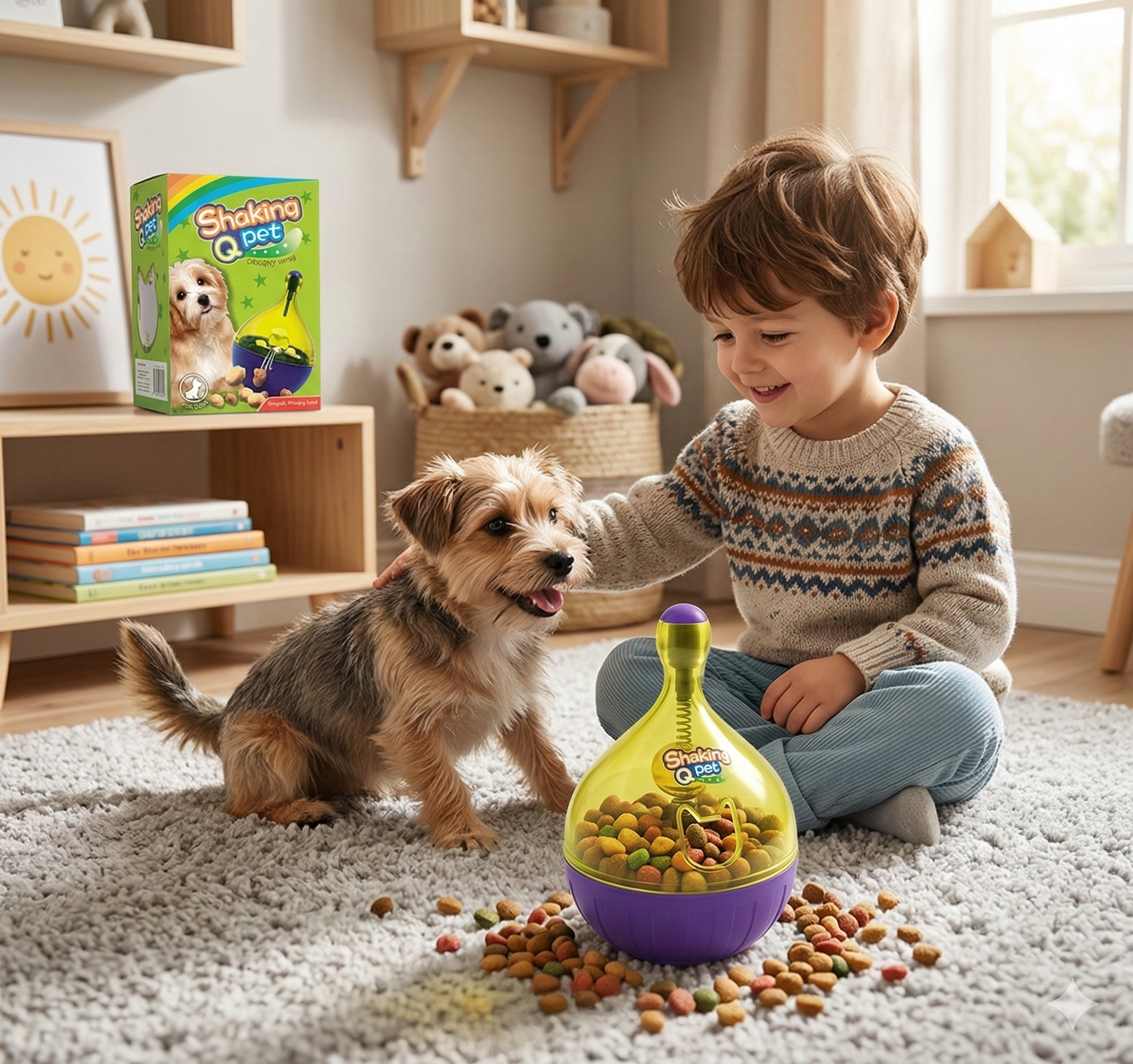 2u1 igračka hranilica – dozator granulica za pse i mačke (posuda + igra)