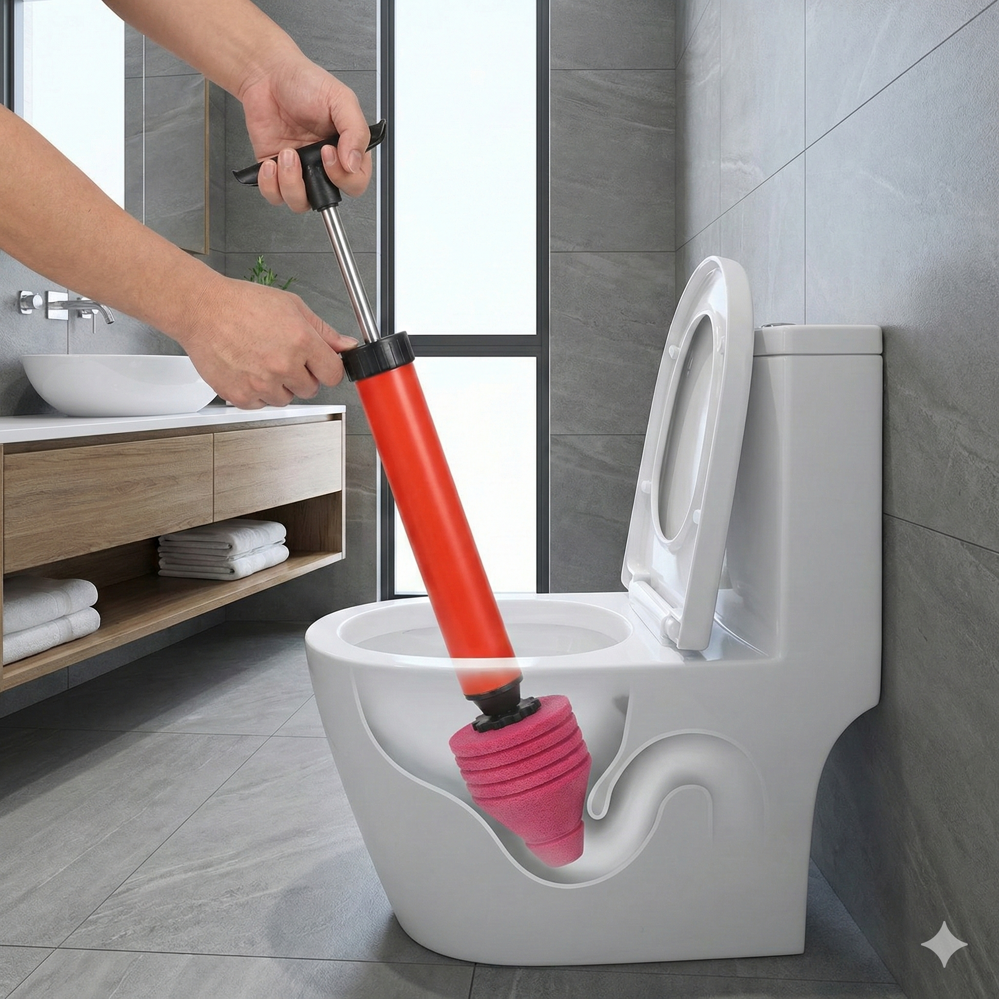 ODČEPLJIVAČ ZA SVE ODVODE – WC I LAVABO (VISOKI PRITISAK VAZDUHA)