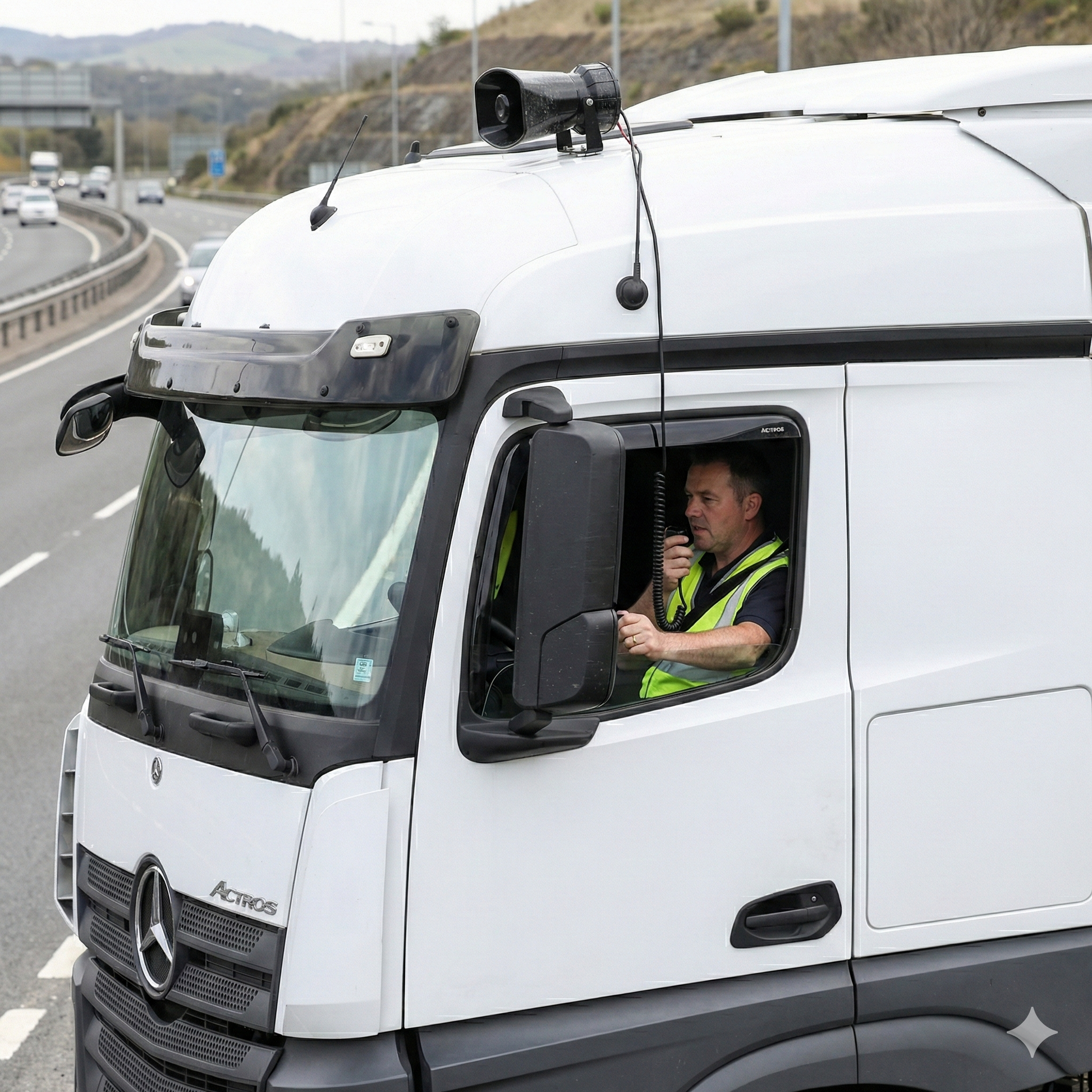 AUTO MEGAFON SIRENA 12V – 100W SA MIKROFONOM (5 ZVUKOVA)