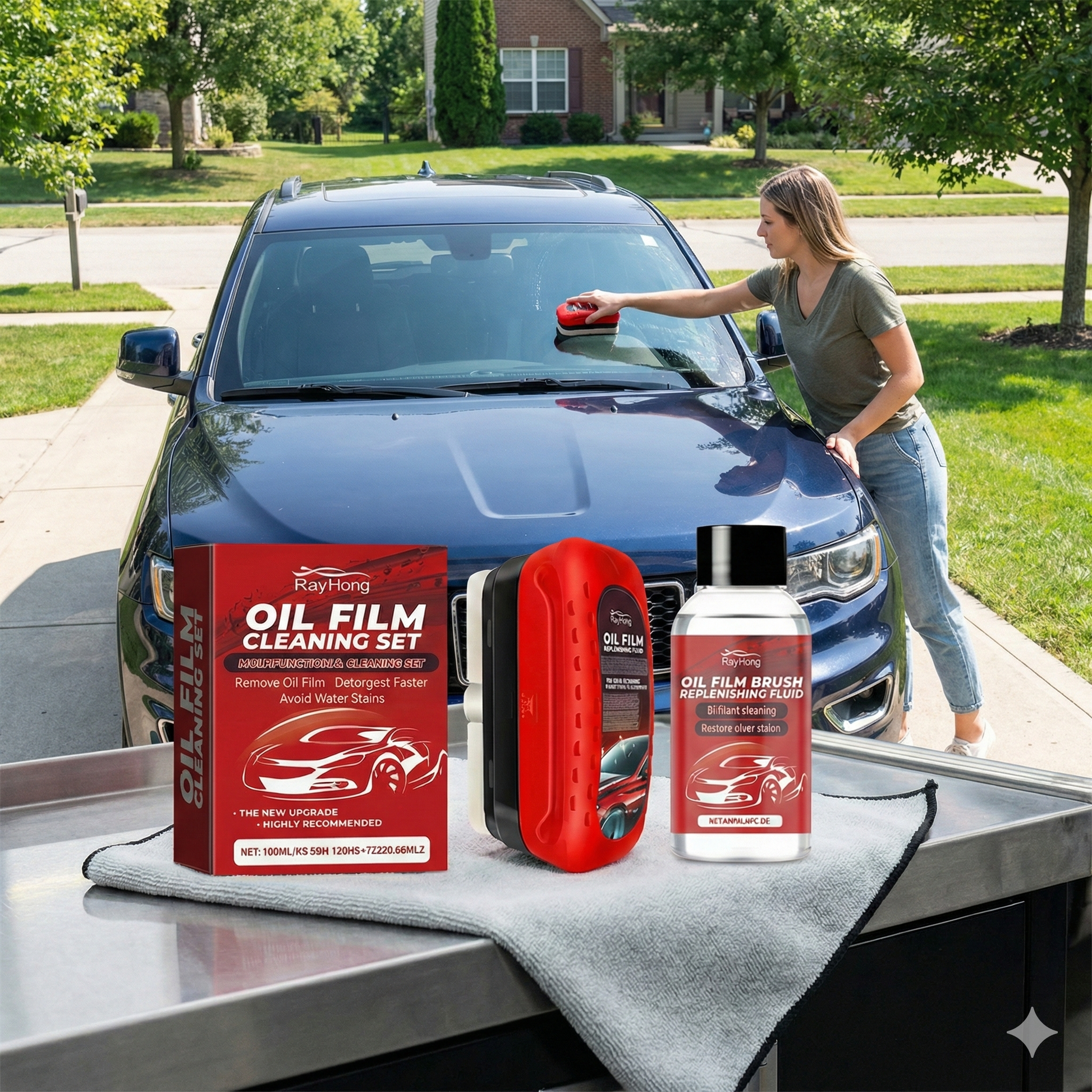 Set za čišćenje i zaštitu auto stakala – protiv masnog filma i magle