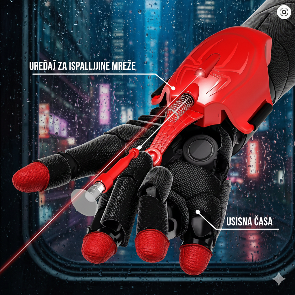 Spider Launcher rukavica – akciona igračka sa izbacivanjem „paučine“