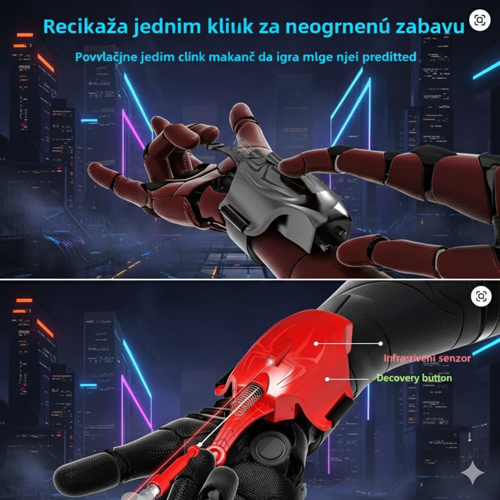 Spider Launcher rukavica – akciona igračka sa izbacivanjem „paučine“