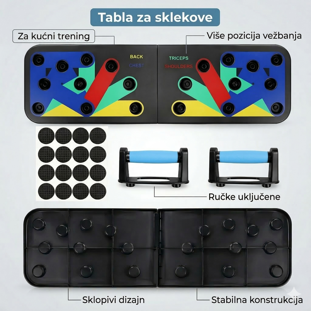Push-up tabla za jači i definisaniji gornji deo tela