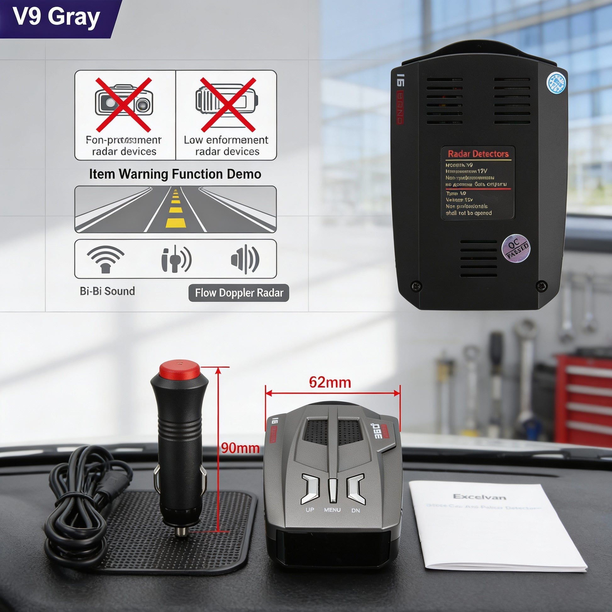 Radar detektor za auto V9 360° zaštita na svakom kilometru